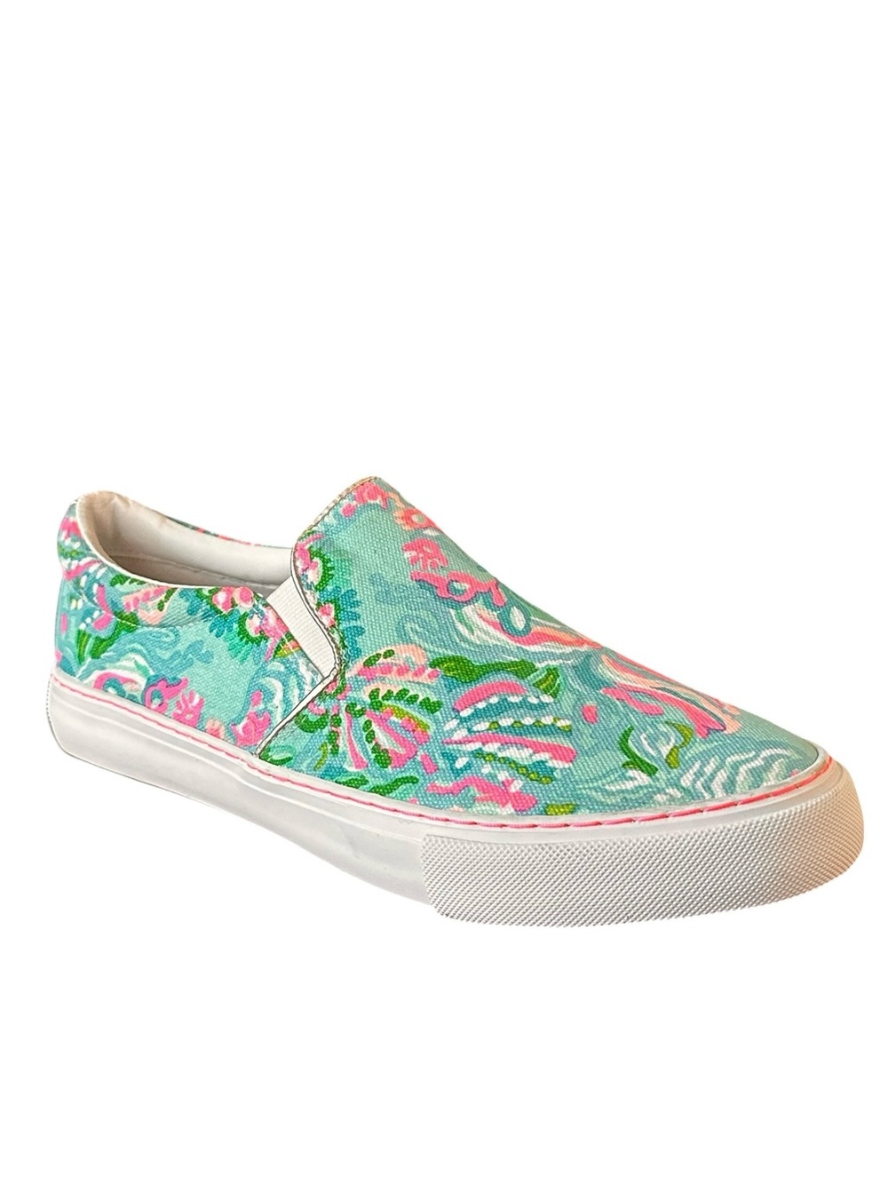 Lilly Pulitzer Women’s Julie Slip-On Sneakers Tropical Multi-Floral Print Size 9